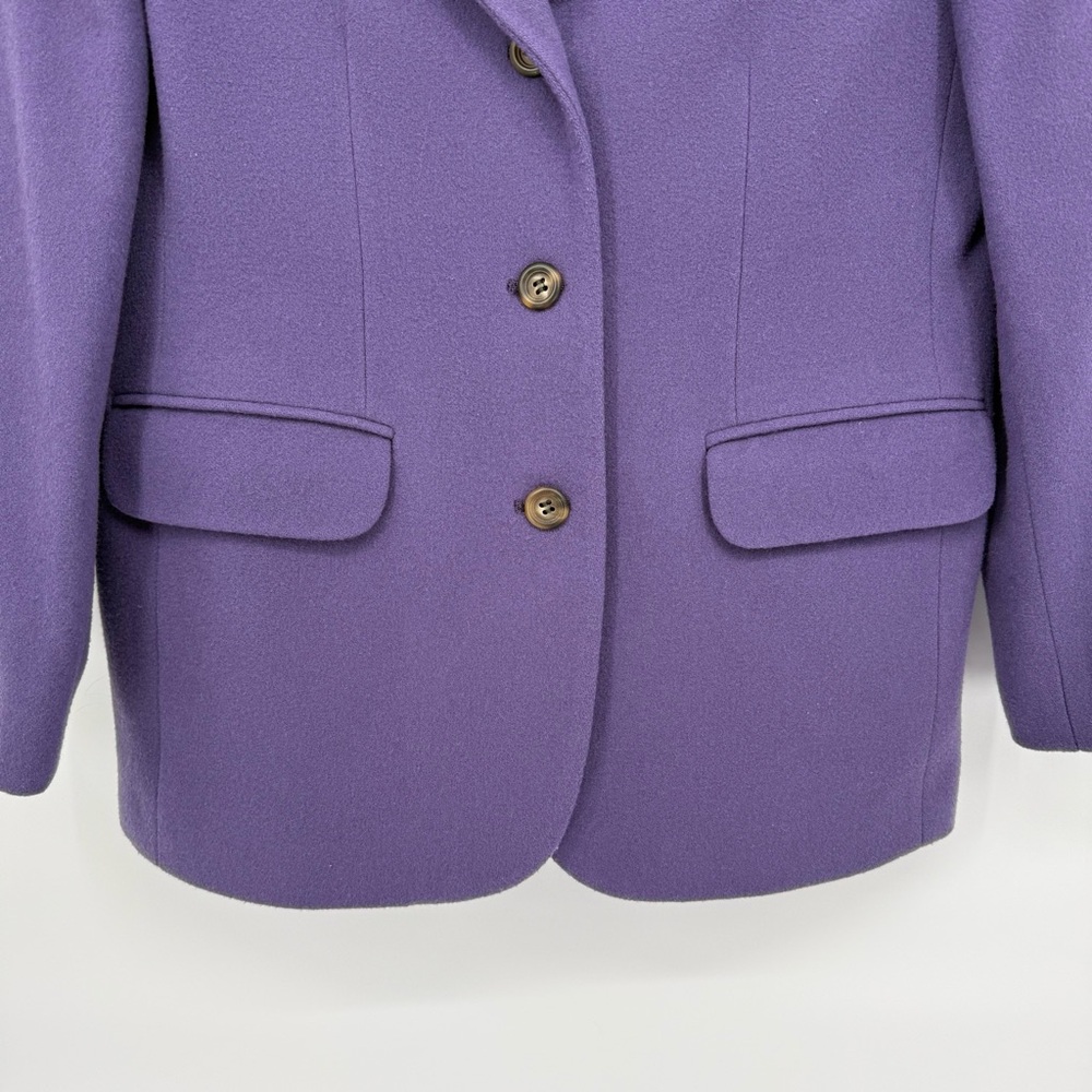 L.L.Bean Wool Cashmere Blazer 4P Career Office Jacket Made In USA Petite Vintage - Picture 3 of 13